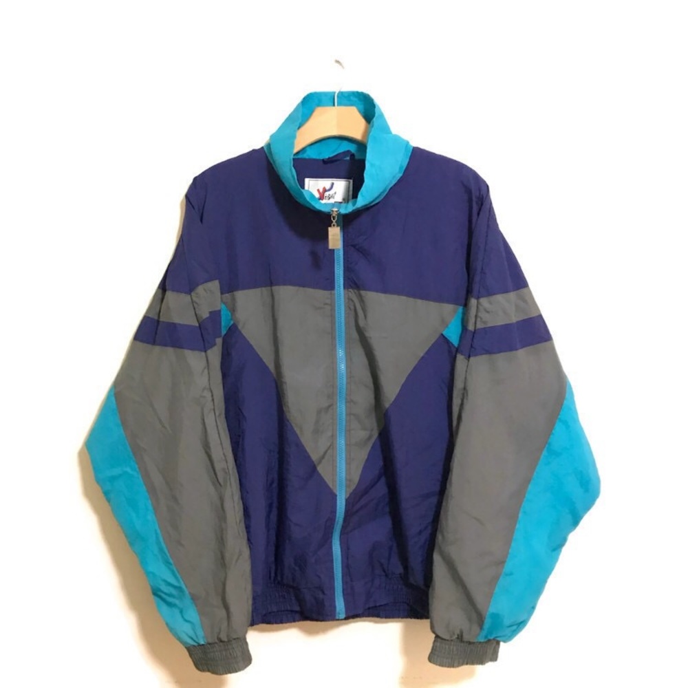 🔥Vintage 90s Vizor Colorblock Jacket | Large